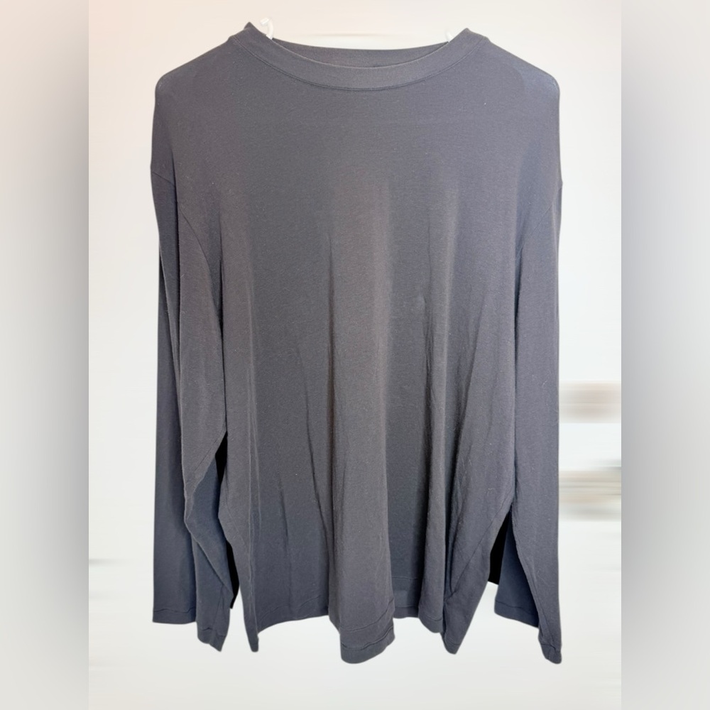 SKIMS Men's Relaxed Long Sleeve T-Shirt Black Size XL - Unisex Boyfriend Fit - Picture 4 of 4